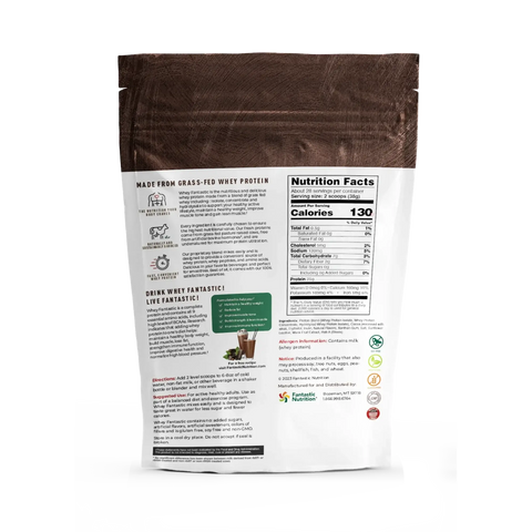 Chocolate Whey Fantastic Back Panel