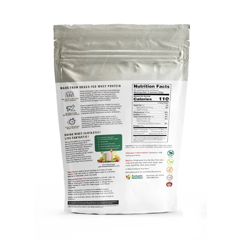 Whey Fantastic Unflavored Grass-Fed Whey Protein Powder 2.3lb - 30 Servings