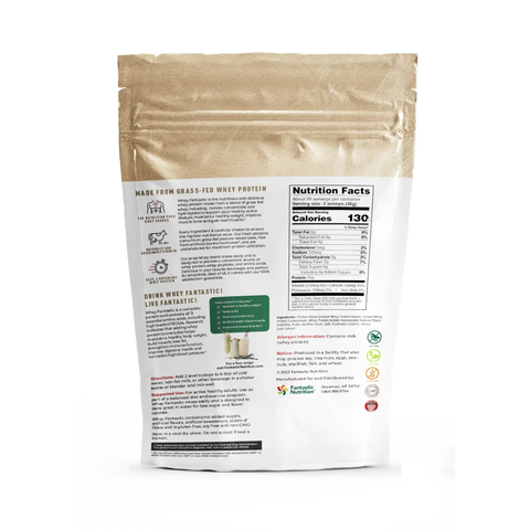 Whey Fantastic 2.3lb Pouch Of Vanilla Whey Protein & 2.3lb Pouch Of Unflavored Whey Protein