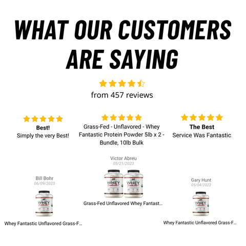 Whey Fantastic Unflavored Grass-Fed Whey Protein Powder (5lb) - 75 Servings