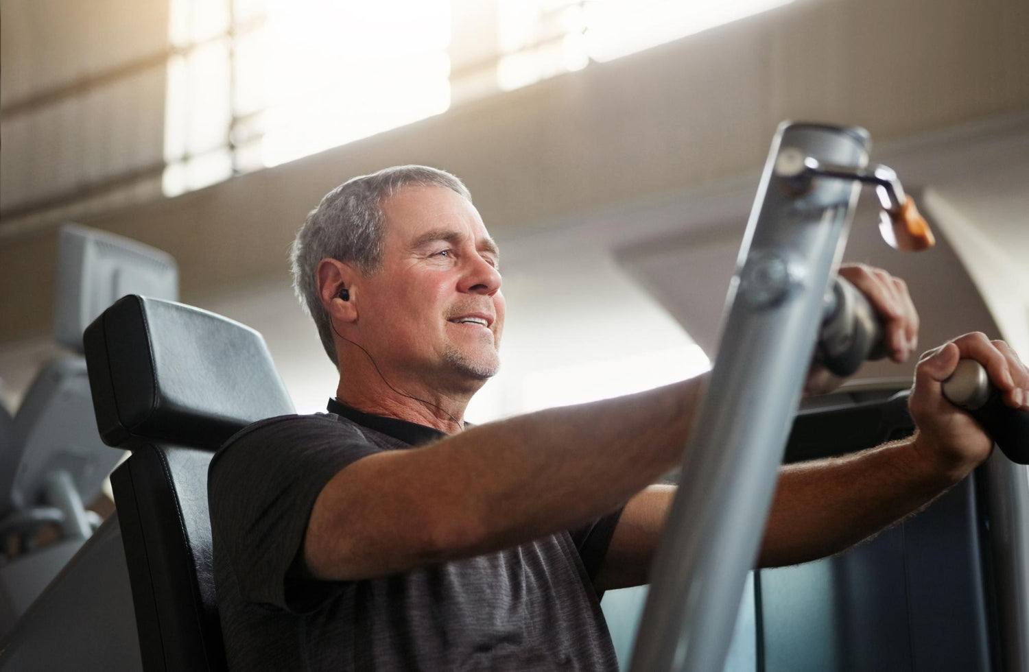 senior man in a gym