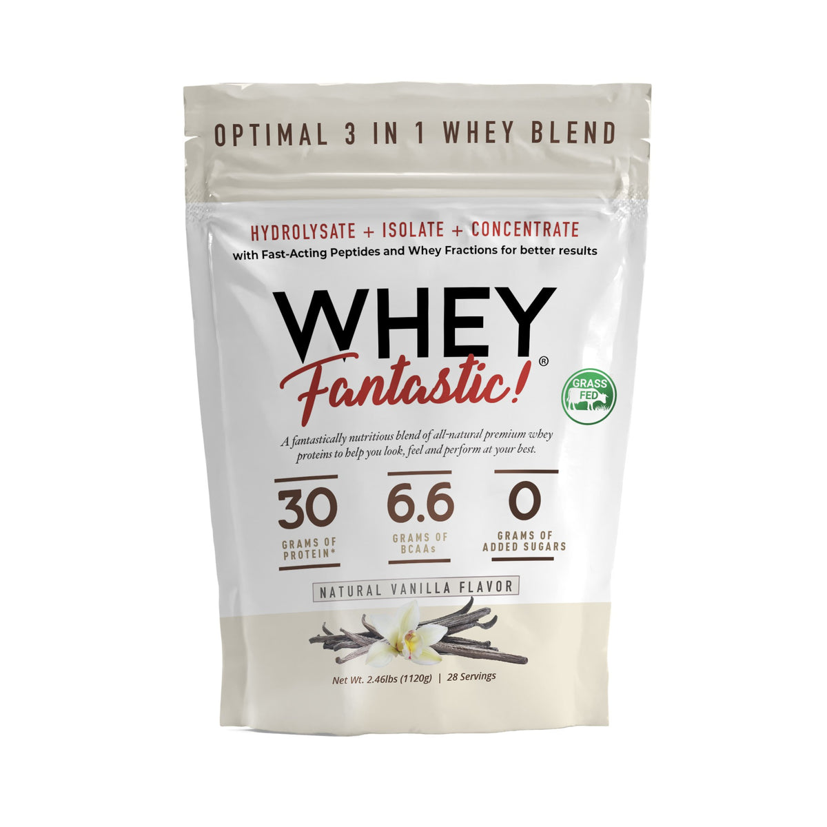 Whey Fantastic - Ultra Clean,   3-In-1 Grass-Fed Whey Protein Powder
