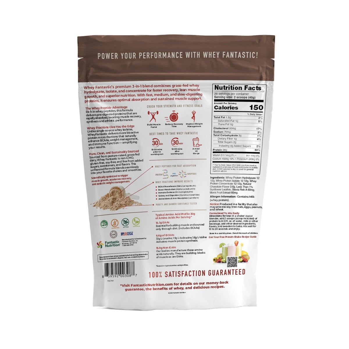 Whey Fantastic - Ultra Clean,   3-In-1 Grass-Fed Whey Protein Powder