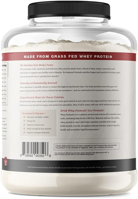 Whey Fantastic 5lb Jug Of Unflavored Whey Protein & 2.3lb Pouch Of Vanilla Whey Protein