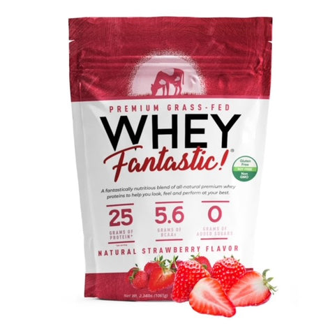 Whey Fantastic Strawberry Grass-Fed Whey Protein Blend- 2.34lb - 28 Servings