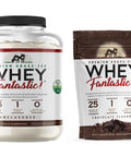 Money Saving Whey Fantastic Bundle - 5lb Unflavored and Chocolate Pouch – Grass Fed Whey Protein 