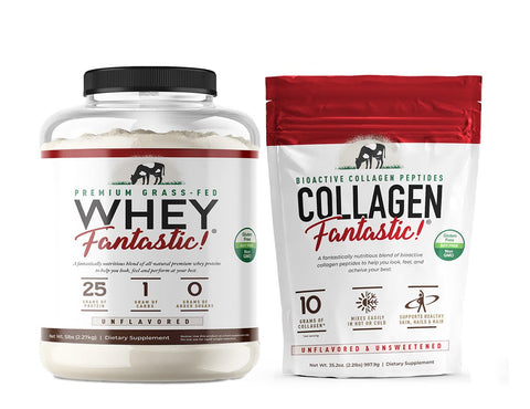 Whey Fantastic 5lb PLUS Collagen Fantastic 2.2lb Bundle - Fantastic Nutrition