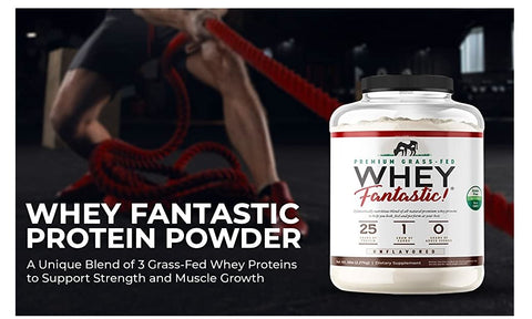 Whey Fantastic Grass-Fed Whey Protein Powder (5lb) - 72 Servings - Fantastic Nutrition