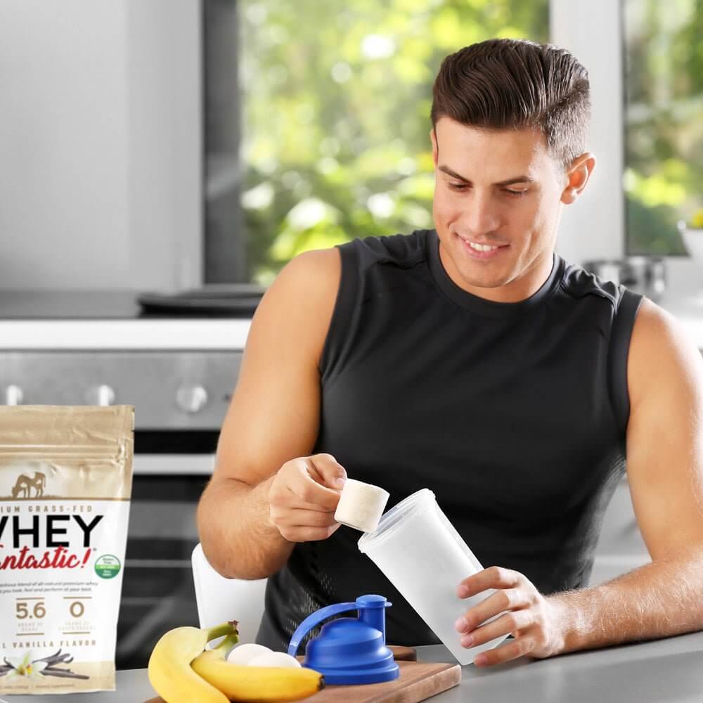 Whey Fantastic - Vanilla - 100% Grass Fed Whey Protein Powder - Our Proprietary 3 - Whey Blend of Whey Isolate, Concentrate & Hydrolysate Provides 25g of Undenatured Protein per Serving - 2.34lb - 28 Servings - Fantastic Nutrition